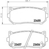 Колодки тормозные дисковые для KIA CARENS(FC,FJ), CERATO, CLARUS(GC,K9A), SEPHIA(FA,FB), SHUMA(FB) <b>TEXTAR 2345501 / 23455</b>