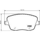 Колодки тормозные дисковые для SKODA FABIA(6Y2,6Y5), ROOMSTER(5J) / VW POLO(9A4,9N#,9N4) <b>TEXTAR 2358101 / 23581</b>