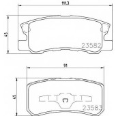Колодки тормозные дисковые для CHRYSLER 200, SEBRING / CITROEN C-CROSSER, C4 AIRCROSS / JEEP COMPASS, PATRIOT / LANCIA FLAVIA / MITSUBISHI ASX, GRANDIS, LANCER, OUTLANDER, PAJERO / PEUGEOT 4007, 4008 <b>TEXTAR 2358202 / 23582</b>