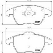 Колодки тормозные дисковые для AUDI A1(8X1,8XF,8XK) / VW BEETLE(5C1,5C7), GOLF(521,5K1,5M1), JETTA(162,163), LOAD UP, UP <b>TEXTAR 2358704 / 23587</b>