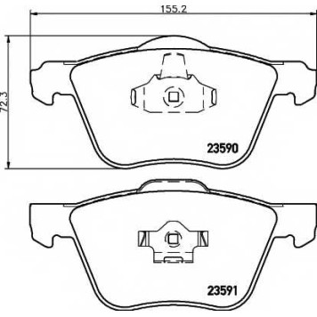 Колодки тормозные дисковые для VOLVO V70(SW), XC90 <b>TEXTAR 2359001 / 23590</b>