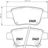Колодки тормозные дисковые для TOYOTA ALPHARD / VELLFIRE, AVENSIS, COROLLA, PREVIA <b>TEXTAR 2362002 / 23620</b>