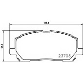 Колодки тормозные дисковые для LEXUS RX(MCU15) / TOYOTA KLUGER(#ACU2#,#MCU2#) <b>TEXTAR 2370301 / 23703</b>