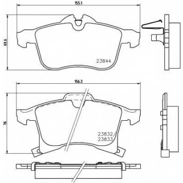 Колодки тормозные дисковые для CHEVROLET MERIVA, VIVA, ZAFIRA / OPEL ADAM, ASTRA, COMBO, CORSA, MERIVA, ZAFIRA <b>TEXTAR 2383201 / 23832</b>