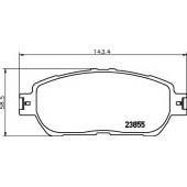 Колодки тормозные дисковые для LEXUS ES / TOYOTA ALPHARD, AVALON, CAMRY, PREVIA, SIENNA, WINDOM <b>TEXTAR 2385501 / 23855</b>