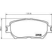 Колодки тормозные дисковые для LEXUS GS, IS / TOYOTA CAMRY, CROWN, ISIS, WISH <b>TEXTAR 2392801 / 23928</b>