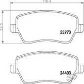 Колодки тормозные дисковые для OPEL AGILA(B) / SUZUKI SPLASH, SWIFT(EZ,MZ) <b>TEXTAR 2397302 / 23973</b>