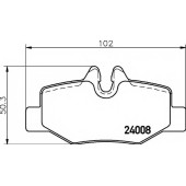 Колодки тормозные дисковые для MERCEDES VIANO(W639), VITO(W639) <b>TEXTAR 2400801 / 24008</b>
