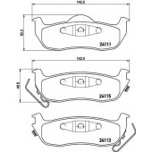 Колодки тормозные дисковые для INFINITI QX56 / NISSAN ARMADA, NAVARA(D40), TITAN <b>TEXTAR 2411102 / 24111</b>
