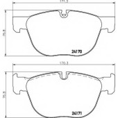 Колодки тормозные дисковые для BMW X4(F26), X5(E70,F15,F85), X6(E71,E72,F16,F86) <b>TEXTAR 2417001 / 24170</b>