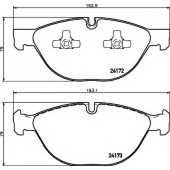 Колодки тормозные дисковые для BMW X5(E70), X6(E71,E72,F16,F86) <b>TEXTAR 2417201 / 24172</b>