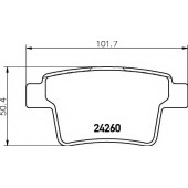 Колодки тормозные дисковые для FORD METROSTAR, MONDEO(B4Y,B5Y,BWY) <b>TEXTAR 2426001 / 24260</b>