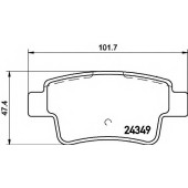 Колодки тормозные дисковые для OPEL CORSA <b>TEXTAR 2434903 / 24349</b>