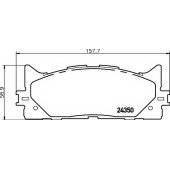 Колодки тормозные дисковые для LEXUS ES / TOYOTA AURION, AVALON, CAMRY <b>TEXTAR 2435001 / 24350</b>