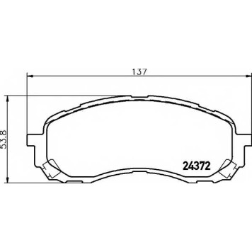 Колодки тормозные дисковые для SUBARU IMPREZA(GD,GG,GP) <b>TEXTAR 2437201 / 24372</b>