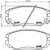 Колодки тормозные дисковые для HYUNDAI GRANDEUR(TG), SONATA(NF) <b>TEXTAR 2437501 / 24375</b>