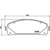 Колодки тормозные дисковые для LEXUS ES, NX, RX / TOYOTA KLUGER, RAV 4, SIENNA <b>TEXTAR 2445201 / 24452</b>