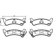 Колодки тормозные дисковые для JEEP GRAND CHEROKEE(ZJ) <b>TEXTAR 2450601 / 24506</b>