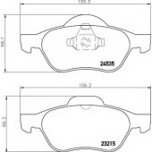 Колодки тормозные дисковые для RENAULT CLIO(BR0/1, CR0/1), MEGANE(BM0/1#, CM0/1#, EM0/1#, KM0/1#, LM0/1#), SCENIC(JM0/1#) <b>TEXTAR 2453501 / 23215</b>