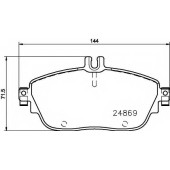 Колодки тормозные дисковые для MERCEDES A(W176), B(W242,W246), CLA(C117,X117), GLA(X156) <b>TEXTAR 2486901 / 24869</b>
