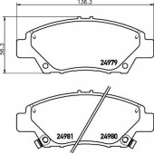 Колодки тормозные дисковые для HONDA CIVIC(FA,FD), CR-Z(ZF1), INSIGHT(ZE#), JAZZ(GE,GK) <b>TEXTAR 2497901 / 24979</b>