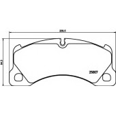 Колодки тормозные дисковые для PORSCHE CAYENNE(92A,955,9PA), MACAN(95B), PANAMERA(970) / VW TOUAREG(7P5) <b>TEXTAR 2500701 / 25007</b>