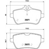 Колодки тормозные дисковые для MERCEDES S(A217,C217,V222,W222,X222) <b>TEXTAR 2507103 / 25071</b>
