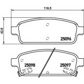 Колодки тормозные дисковые для CHEVROLET AVEO, CRUZE, ORLANDO, TRACKER, VOLT / OPEL AMPERA, ASTRA GTC J, ASTRA, CASCADA, MOKKA, ZAFIRA <b>TEXTAR 2509602 / 25096</b>