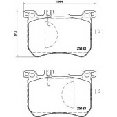 Колодки тормозные дисковые для MERCEDES S(V222,W222,X222), SL(R231) <b>TEXTAR 2518301 / 25183 178 0 5</b>