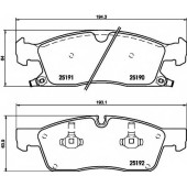 Колодки тормозные дисковые для JEEP GRAND CHEROKEE(WK,WK2) <b>TEXTAR 2519001 / 25190</b>