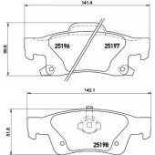 Колодки тормозные дисковые для JEEP GRAND CHEROKEE(WK,WK2) <b>TEXTAR 2519601 / 8698D1498</b>