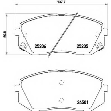 Колодки тормозные дисковые TEXTAR 2520501