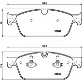 Колодки тормозные дисковые для MERCEDES GL(X166), GLE(W166), M(W166) <b>TEXTAR 2553103 / 25531</b>
