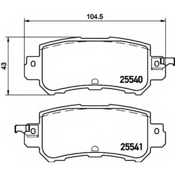 Колодки тормозные дисковые для MAZDA CX-3(DK), CX-5(GH,KE) <b>TEXTAR 2554001 / 25540</b>