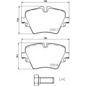 Колодки тормозные дисковые для BMW 2(F45,F46), X1(F48) <b>TEXTAR 2561701 / 25617</b>