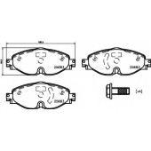 Колодки тормозные дисковые для VW CADDY(SAA,SAB,SAH,SAJ), GOLF(5G1,BA5,BE1), PASSAT(3G2,3G5), TIGUAN <b>TEXTAR 2568303 / 25683</b>
