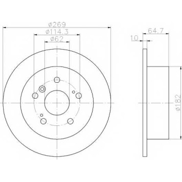 Тормозной диск TEXTAR 98200 0793 / 92079300