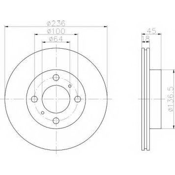 Тормозной диск TEXTAR 98200 0894 / 92089400