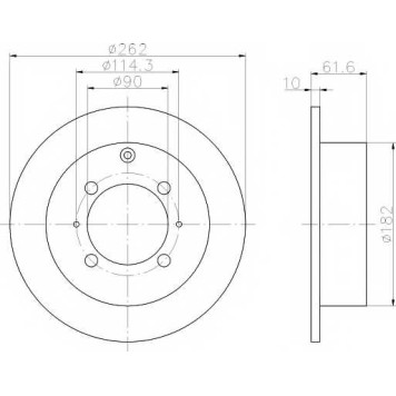 Тормозной диск TEXTAR 98200 1040 / 92104000