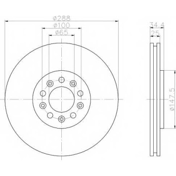 Тормозной диск TEXTAR 98200 1066 / 92106603