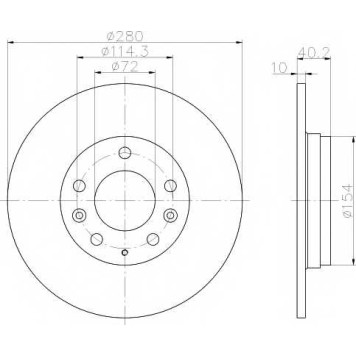 Тормозной диск TEXTAR 98200 1256 / 92125603