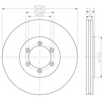 Тормозной диск TEXTAR 98200 1626 / 92162600