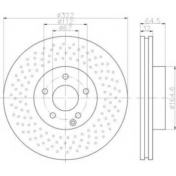 Тормозной диск TEXTAR 98200 1634 / 92163403