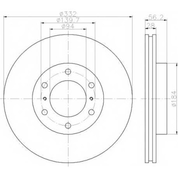 Тормозной диск TEXTAR 98200 1672 / 92167203