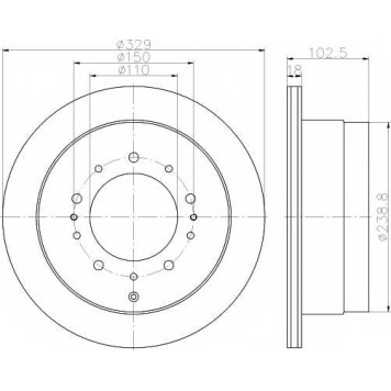 Тормозной диск TEXTAR 98200 1728 / 92172803
