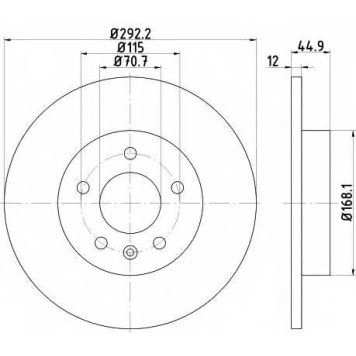 Тормозной диск TEXTAR 98200 2057 0 1 PRO / 92205703