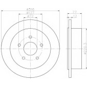 Тормозной диск TEXTAR 98200 2277 / 92227700