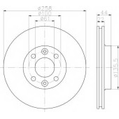 Тормозной диск TEXTAR 98200 2552 0 1 / 92255203