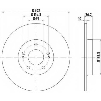 Тормозной диск TEXTAR 98200 2674 0 1 / 92267403