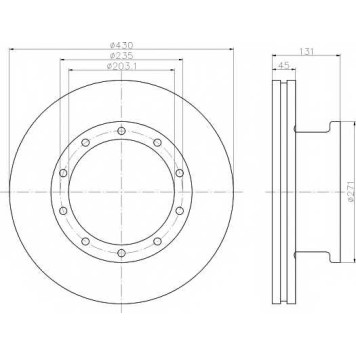 Тормозной диск TEXTAR 98200 0868 / 93086800